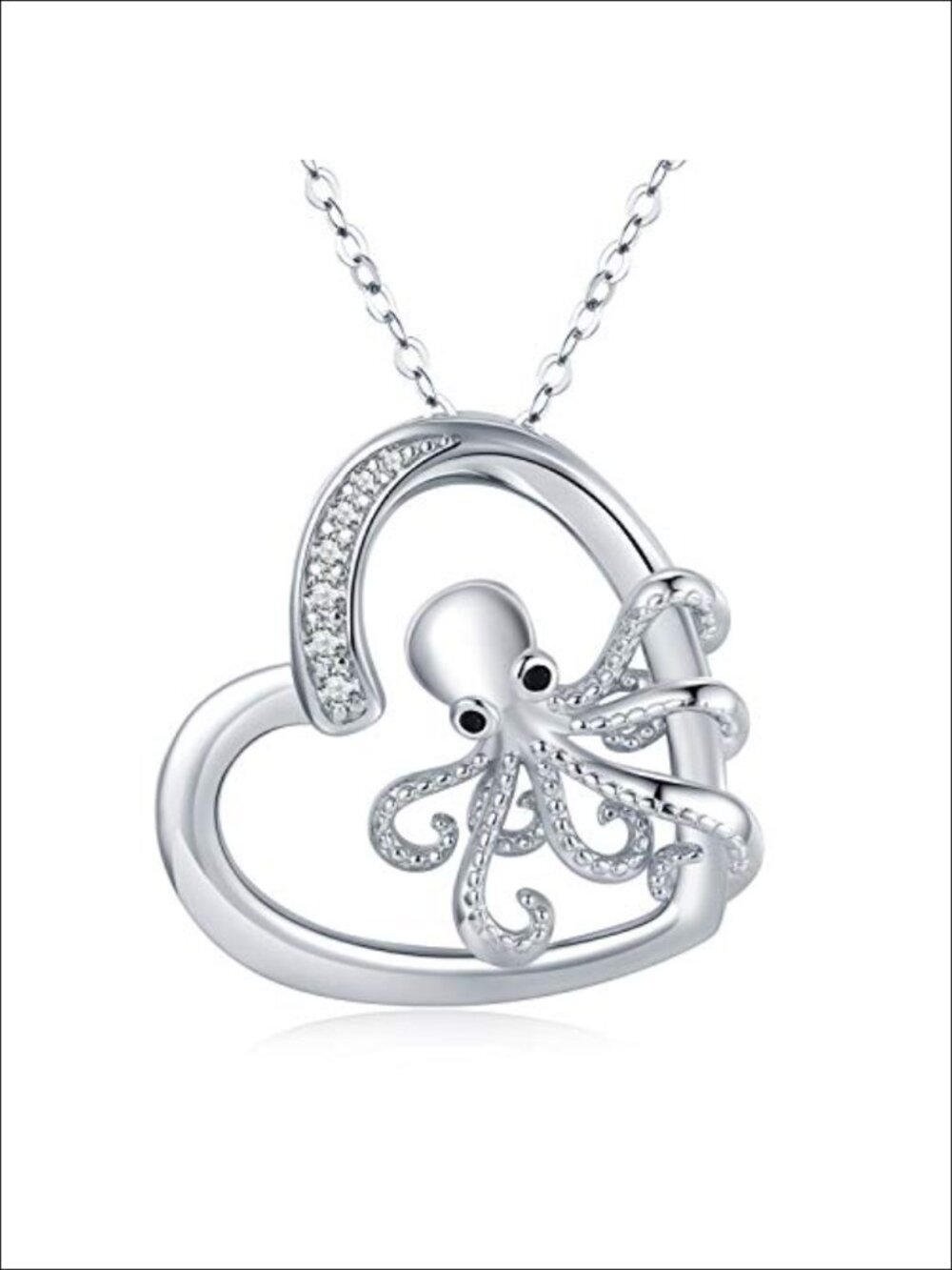 925 Sterling Silver Octopus Pendant Necklace Ocean Jewelry Graduation Gift Women